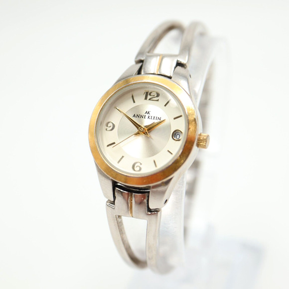 Anne Klein Womens Two Tone Watch 23mm Date Bracelet 10/7407 with New Battery - Picture 1 of 15